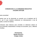 Comunicado a la Comunidad Educativa